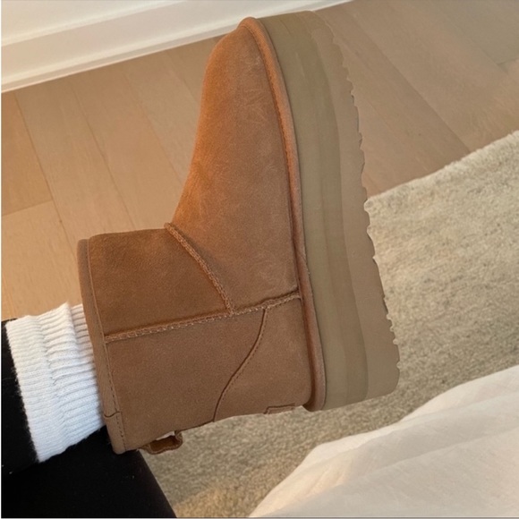 UGG Classic Mini Platform Boots Chestnut - Picture 8 of 11